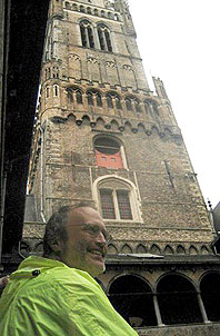 Benjamin Thorn in Bruges prior to the performance of his carillon piece.