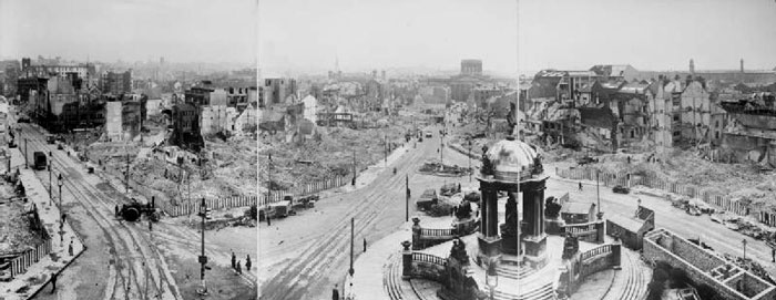 Bomb damage in Liverpool, 1942