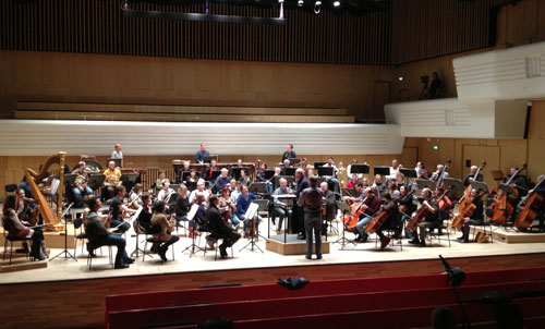 ønderjyllands Symfoniorkester at rehearsal