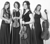 Sartory String Quartet (left – right): Pascale Whiting, Christa Jardine, Emily Thompson and Sophie Walker