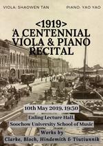 1919: A Centennial Viola & Piano Recital