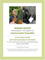 Marian Budos concert with Cooma Guitar Ensemble