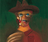 Sidney Nolan's portrait of Ern Malley as featured in the cover of the new collection.