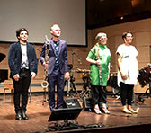 Ensemble Offspring taking a bow after their showcase in Rotterdam