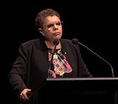 Deborah Cheetham AO delivering the 2019 Peggy Glanville-Hicks Address in October