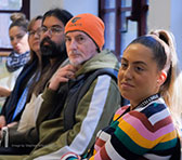 From right to left: Akala Newman (assistant producer, Moogahlin Performing Arts), Mark Ross, Aaron Wyatt, Jessica Wells and Veronique Serret