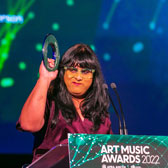 Sia Ahmad accepts her award for Work of the Year: Eletroacoustic/Sound Art