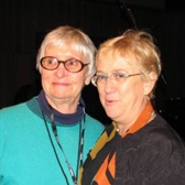 Prue Neidorf (left) and Robyn Holmes in 2007