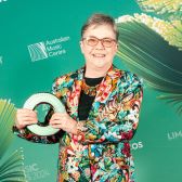 Lyn Williams AM with her Distinguished Services Award