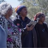 Members of the Inarma Choir (L-R): Pantjiti Lewis, Diane Mastasia, Alison Tjulapi Carroll