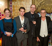 Award-winners Kristin Berardi, Alex Boneham, Peter Knight and Allan Browne - see also larger photo further down